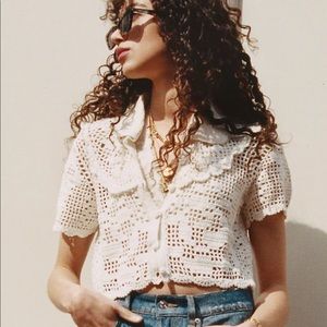 ✨H.P.✨ NWTS FP ROSARITA CROCHET TOP (M)